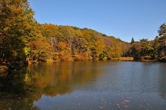 錦秋の湖